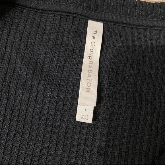 Black Ribbed The Group Babaton Aritzia Long Sleeve Top - Picture 7 of 7